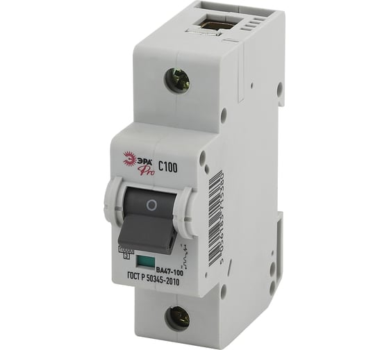 Изображение товара Автоматический выключатель ЭРА NO-901-32 ВА47-100 1P 100А кривая C Б0031793