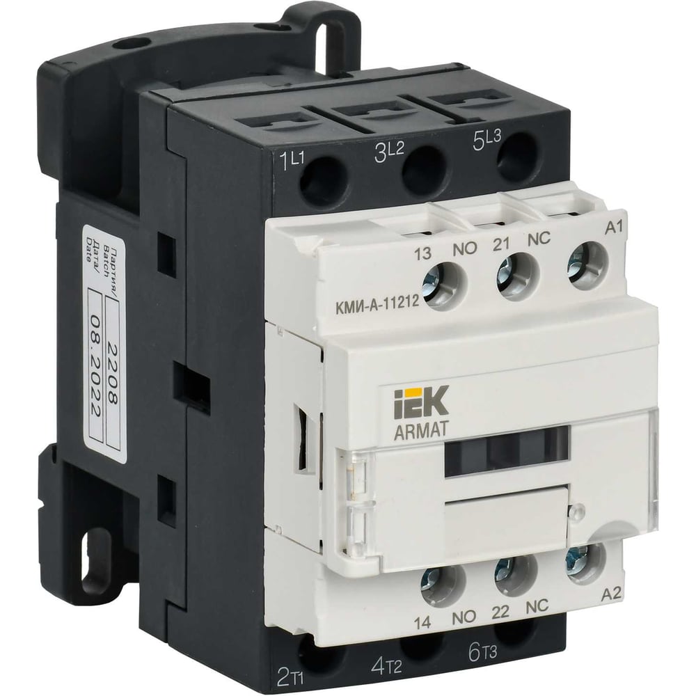 Изображение товара Контактор IEK Armat кми-а-11212 lc1d 12а 230в/ас3 1но/1нз AR-ACC-11-012-230-11