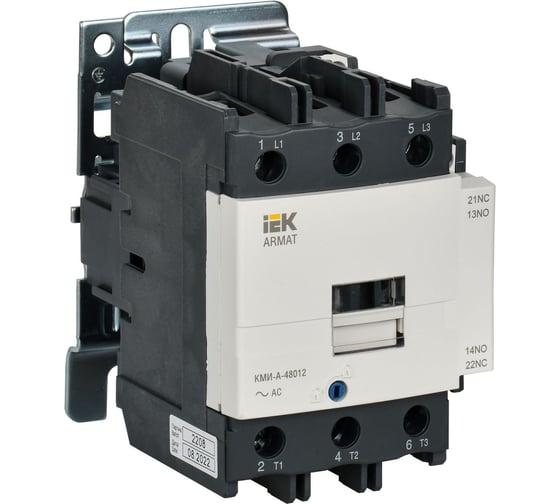 Изображение товара Контактор IEK Armat кми-а-48012 lc1d 80а 48в/ас3 1но/1нз AR-ACC-41-080-048-11