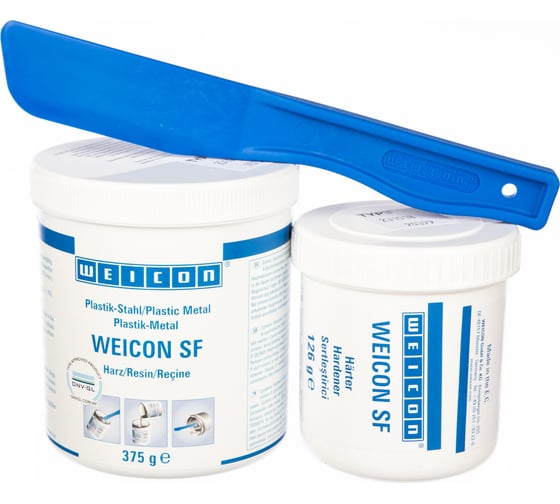 Изображение товара Эпоксидный композит пастообразный, наполненный сталью, быстротвердеющий 0.5 кг WEICON SF wcn10250005