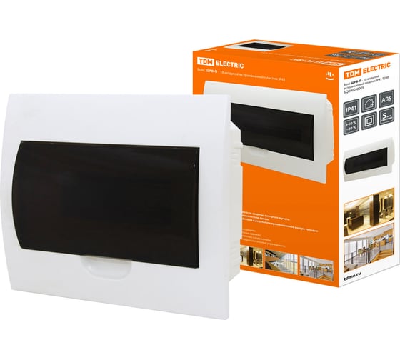 Изображение товара Бокс ЩРВ-П-18 модулей встраиваемый пластик TDM ELECTRIC SQ0902-0005