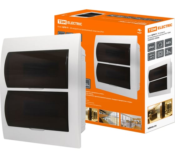 Изображение товара Бокс ЩРВ-П-24 модуля встраиваемый пластик TDM ELECTRIC SQ0902-0006