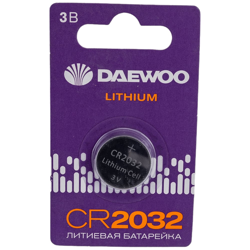 Литиевая батарейка DAEWOO батарейка gp cr2032 lithium литиевая блистер 17040
