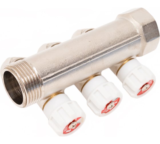 Изображение товара Коллектор Rvc 1 гш-1/2 ш, регулируемый 3 выхода (под ЕК 16x1/2 ) 10877