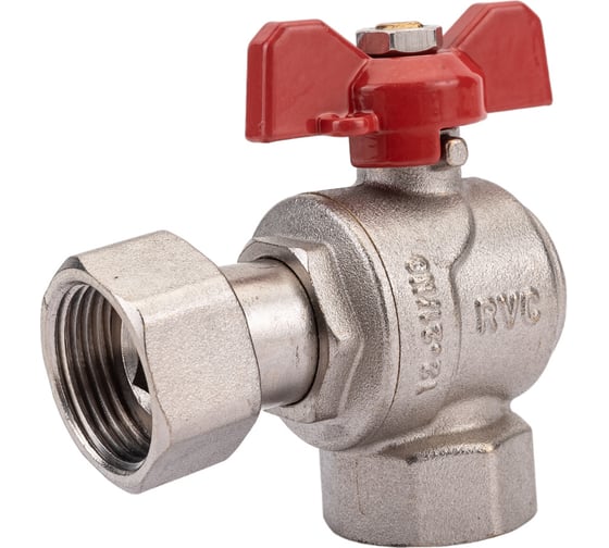 Изображение товара Шаровой кран Rvc (20) 3/4 гг накидная гайка, угловой, бабочка 14323