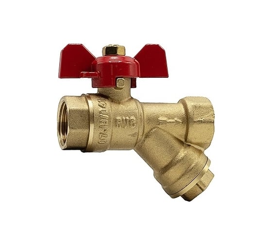 Изображение товара Шаровой кран Rvc (15) 1/2 гг с фильтром, бабочка 06483