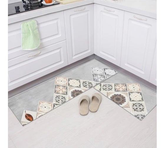 Изображение товара Коврики Homium Home, набор 2шт, цвет серый set2mat06