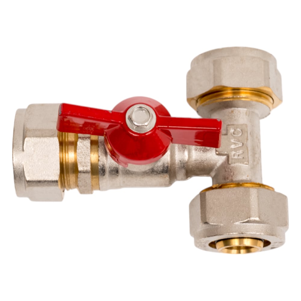 Изображение товара Шаровой кран тройник Rvc 20x20x20 01015 для водопровода и системы отопления