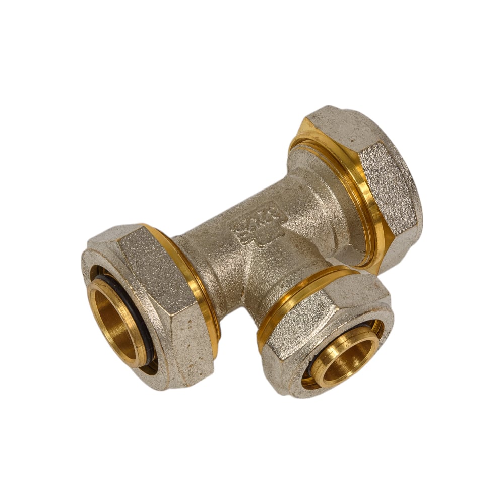 Изображение товара Фитинг тройник Rvc цанга 32x26x32 латунь для труб водоснабжения и отопления