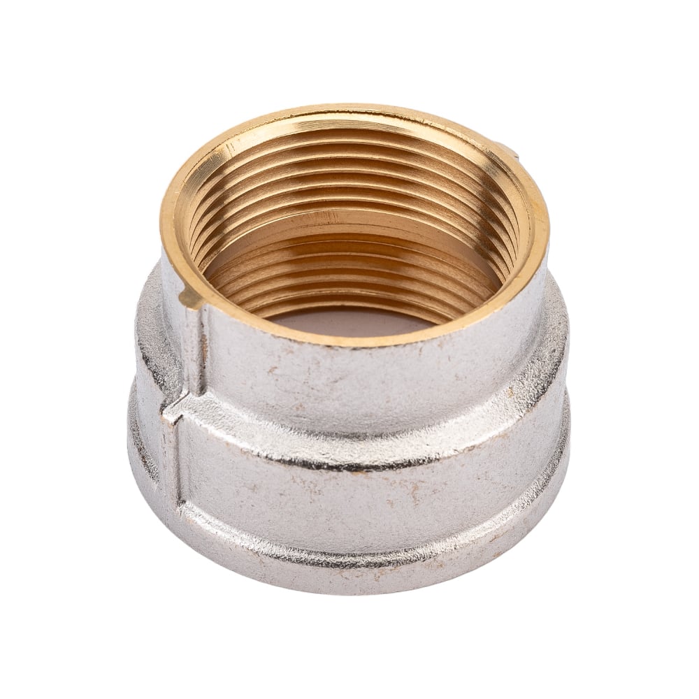 Изображение товара Муфта Rvc 1 1/4x1 1/2 для сантехнических труб латунь никель