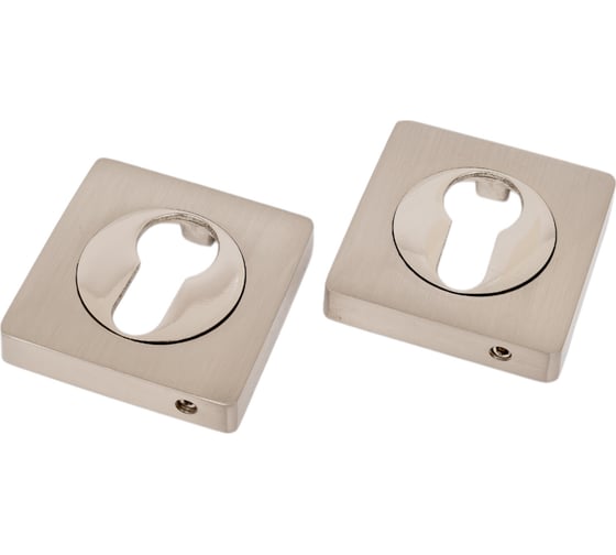 Изображение товара Накладка на цилиндр к ручкам BK AL 02 (никель матовый/никель блестящий) PUERTO ET AL 02 SN/NP