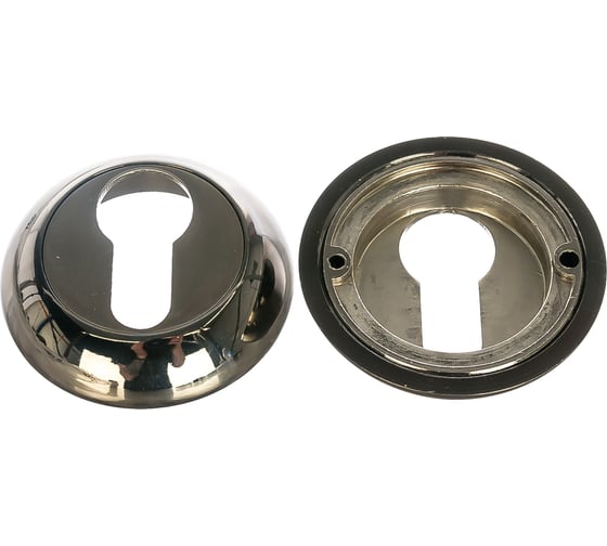 Изображение товара Накладка на цилиндр к ручкам BK AL 08 (черный никель/ никель матовый) PUERTO ET AL 08 BN/SN