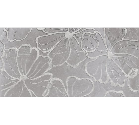 Изображение товара Декоративная вставка Нефрит-Керамика Олсен серый, сортовые, 600x300x9 мм, вариант №2, 1 шт. 04-01-1-18-03-06-1070-2