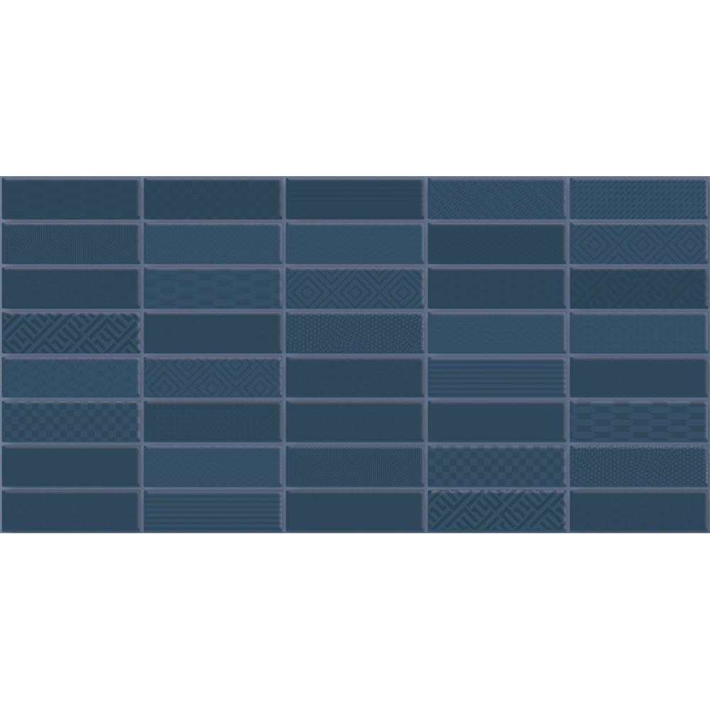Изображение товара Декор Нефрит-Керамика Джойс синий, массив, стандарт, 500x250x9 мм, 1 шт. 07-00-5-10-31-65-3031