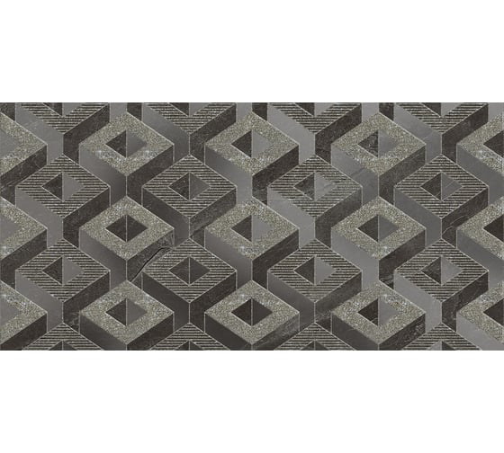 Изображение товара Декоративная вставка Нефрит-Керамика Мемори графит, сортовые, 500x250x9 мм, вариант №0, 1 шт. 04-01-1-10-03-18-1058-0