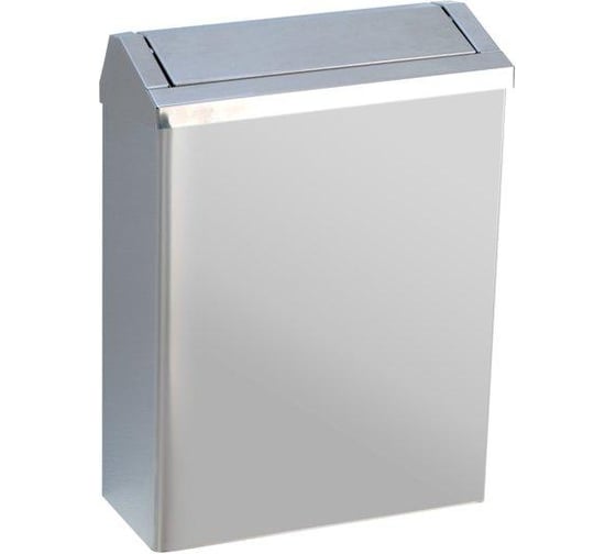 Изображение товара Контейнер для мусора NOFER настенный, из нержавеющей стали, матовый 23 л, с крышкой 14078.S