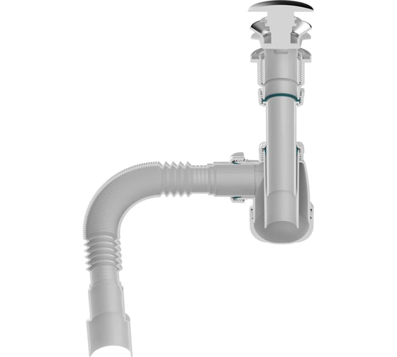 Изображение товара Сифон для умывальника Aquant 1 1/4 клик-клак (донный клапан с отверст. перелива) гт 40x40/50 S4015-30-MR