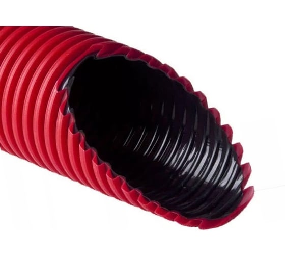 Изображение товара Двухстенная труба Рувинил ПНД ПВД 110 мм красная 50м Т2-КЛ0-110К(50)
