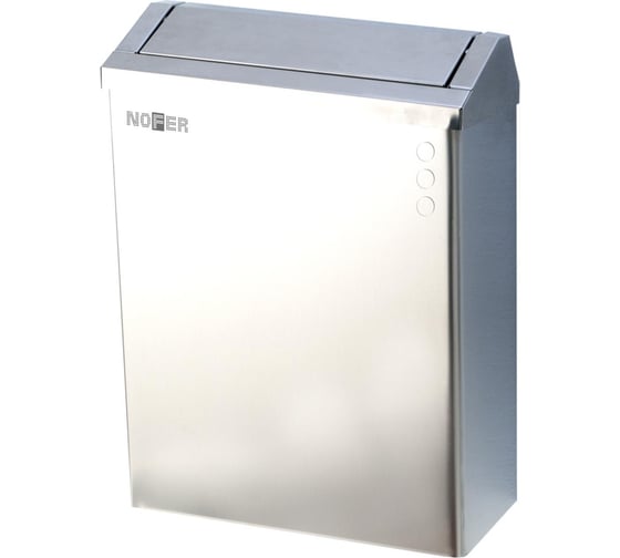 Изображение товара Контейнер для мусора настенный Nofer 23 л, с крышкой глянцевый 14078.В