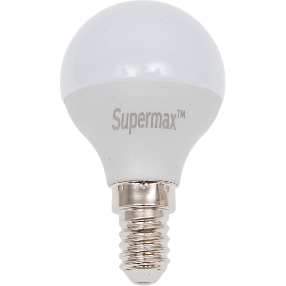 Изображение товара Светодиодная лампа Supermax LED 10Вт Шар 220В E14 4000K, Sup_LED10wGL45E1440