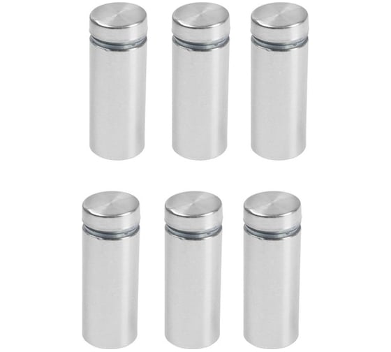 Изображение товара Дистанционный держатель для табличек ТУНДРА 16x40 мм, цвет матовый никель, набор 6 шт. 4679249