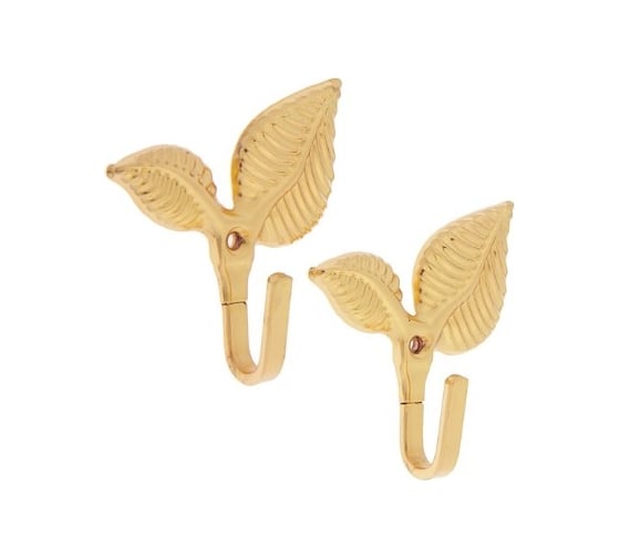 Изображение товара Крючок для штор ТУНДРА KS009, однорожковый, цвет золото 4645221