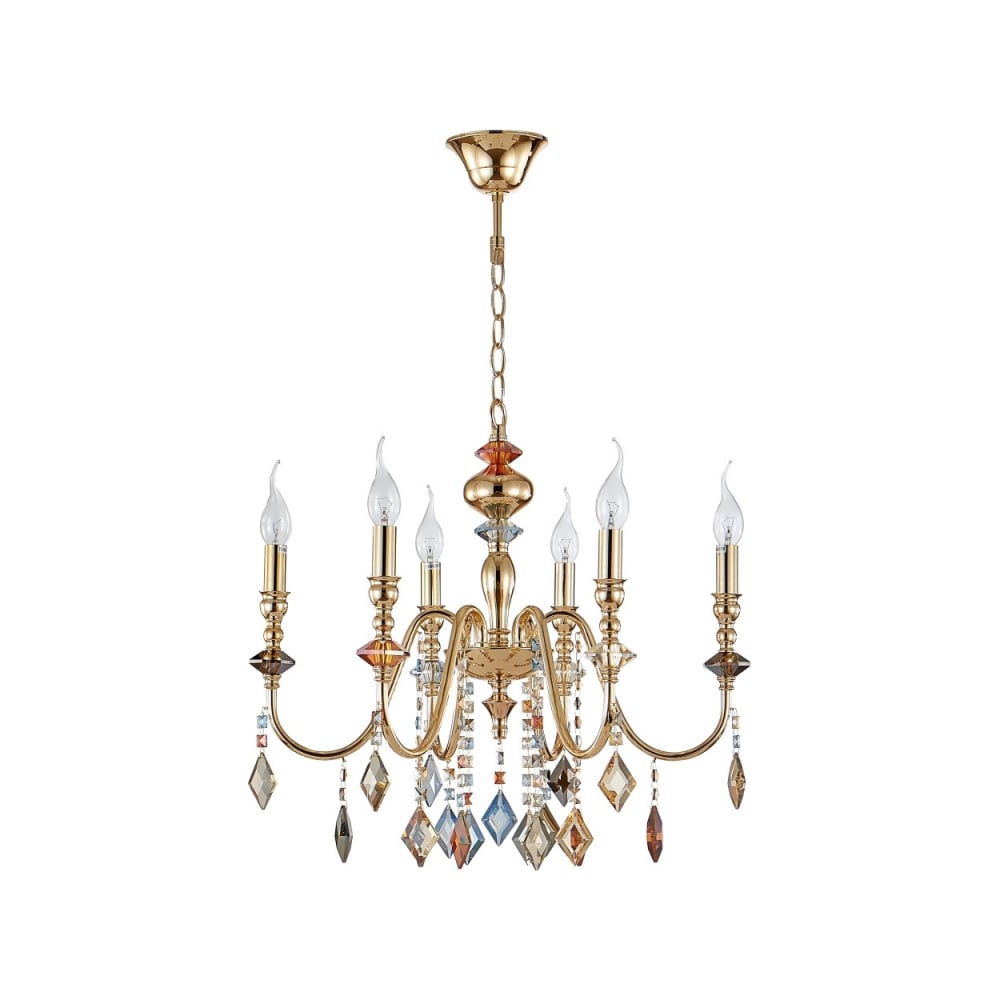 Изображение товара Подвесная люстра Crystal Lux Mercedes SP6 Gold 6 ламп E14 арт-деко