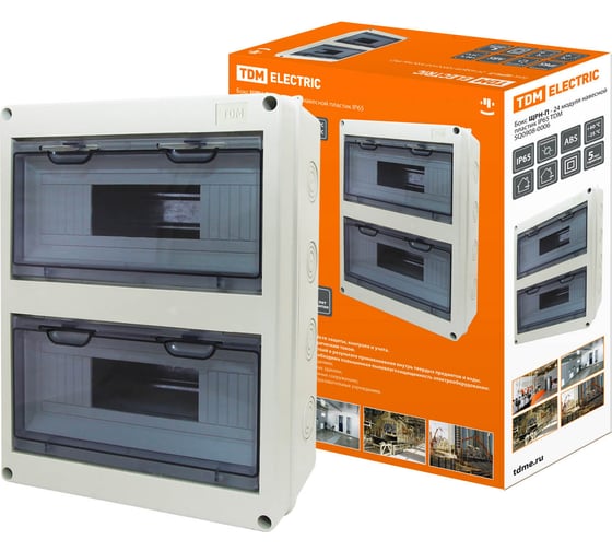 Изображение товара Бокс TDM ЩРН-П-24 модулей навесной пластик IP65 SQ0908-0006