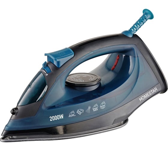 Изображение товара Утюг Homestar hs-4010 черный 2000 Вт, пар, тефлоновая подошва, антинакипь 105379
