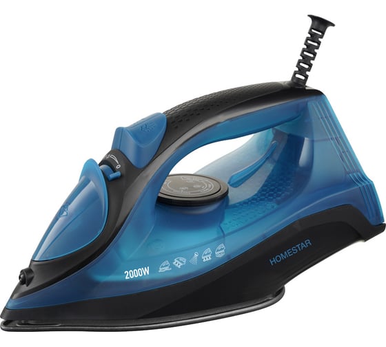 Изображение товара Утюг Homestar hs-4009 черно-синий 2200 Вт, пар, керамическая подошва, антинакипь 105377