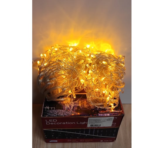 Изображение товара Светодиодная сосулька GLQ 108 шт. диодов, 3м белого кабеля Н03 (2,0мм дм.), 1,5м шнур питания GLQ -301-3M-108-Y