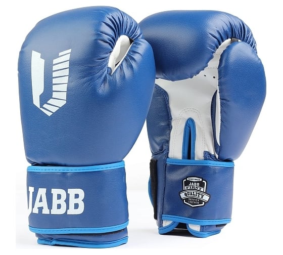 Изображение товара Боксерские перчатки из искусственной кожи Jabb je-4068/basic star синие 12ун 4690222172775