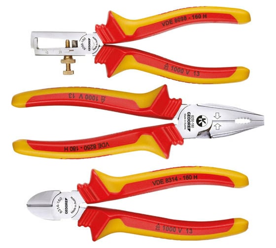 Изображение товара VDE-набор шарнирно-губцевого инструмента 3 предмета GEDORE 1708244