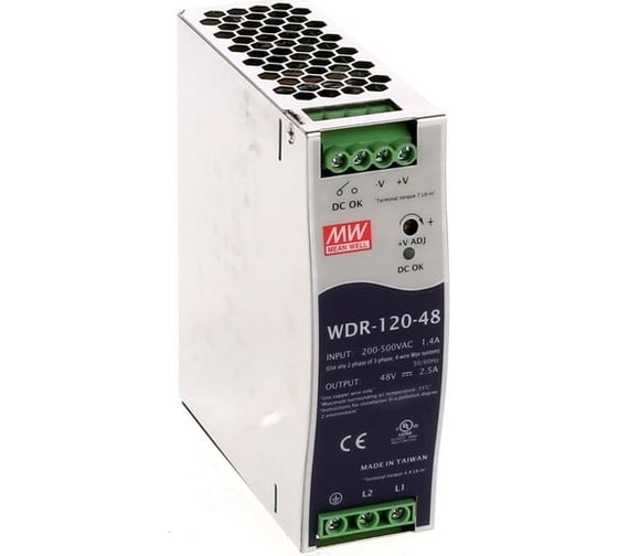 Изображение товара Источник питания Mean Well AC/DC WDR-120-48 Т00297183