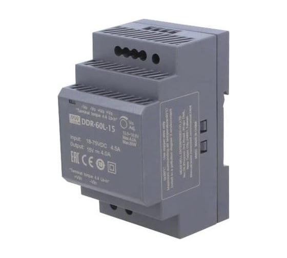 Изображение товара Преобразователь Mean Well DC/DC DDR-60L-15 60Вт Т03006469