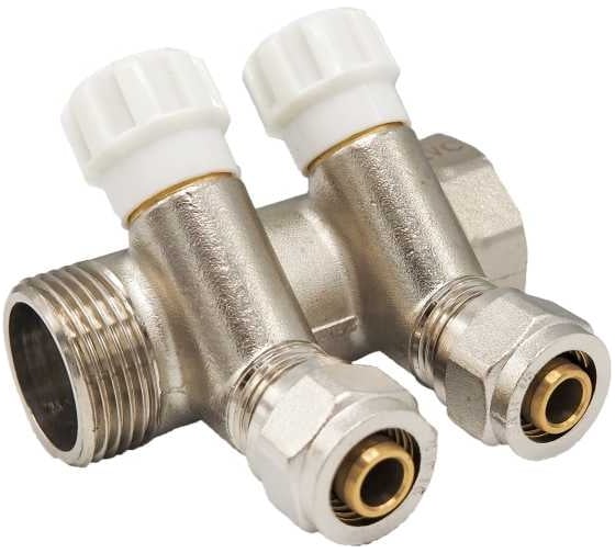 Изображение товара Коллектор Rvc 1 гш-1/2 ш, регулируемый 2 выхода (под ЕК 16x1/2 ) 10876