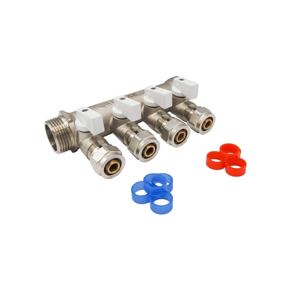 Изображение товара Распределительный коллектор Rvc 1 гш-1/2 с кранами и 4 выходами