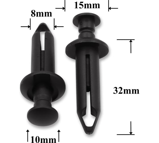 Изображение товара Автокрепеж для GM 10 шт 10207146, 21077323 КрепАвто 0396