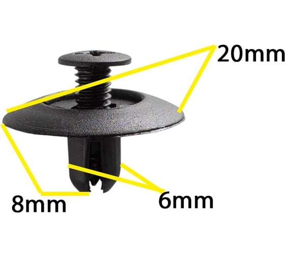 Изображение товара Автокрепеж для Mazda 10 шт 139568676, 992650635 КрепАвто 0448
