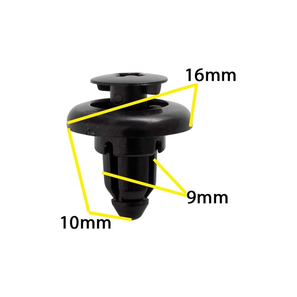 Изображение товара Автокрепеж для GM Suzuki и Cadillac 10 шт диаметр 9 мм длина 10 мм пластиковый