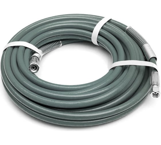 Изображение товара Шланг окрасочный "MONET" безвоздушный, 1/4", NPSM, сталь/синтетическая нить, 15 м, 500 бар TITAN LOCK TLMN1/4SF-15