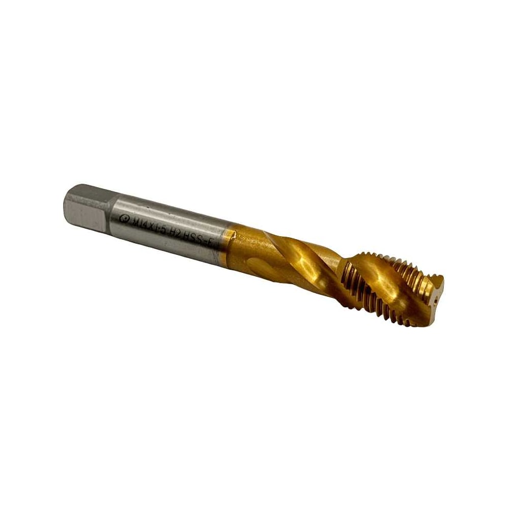 Изображение товара Метчик TORNERI машинно-ручной М14x1.5 ISO 529 для глухих отверстий с винтовой канавкой с покрытием TiN HSSE 043900