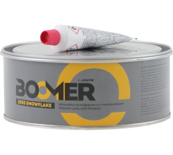Изображение товара Полиэфирная конструкционная шпатлевка со стекловолокном BOOMER Snowflake (1.0+0.02 кг) 1050/1