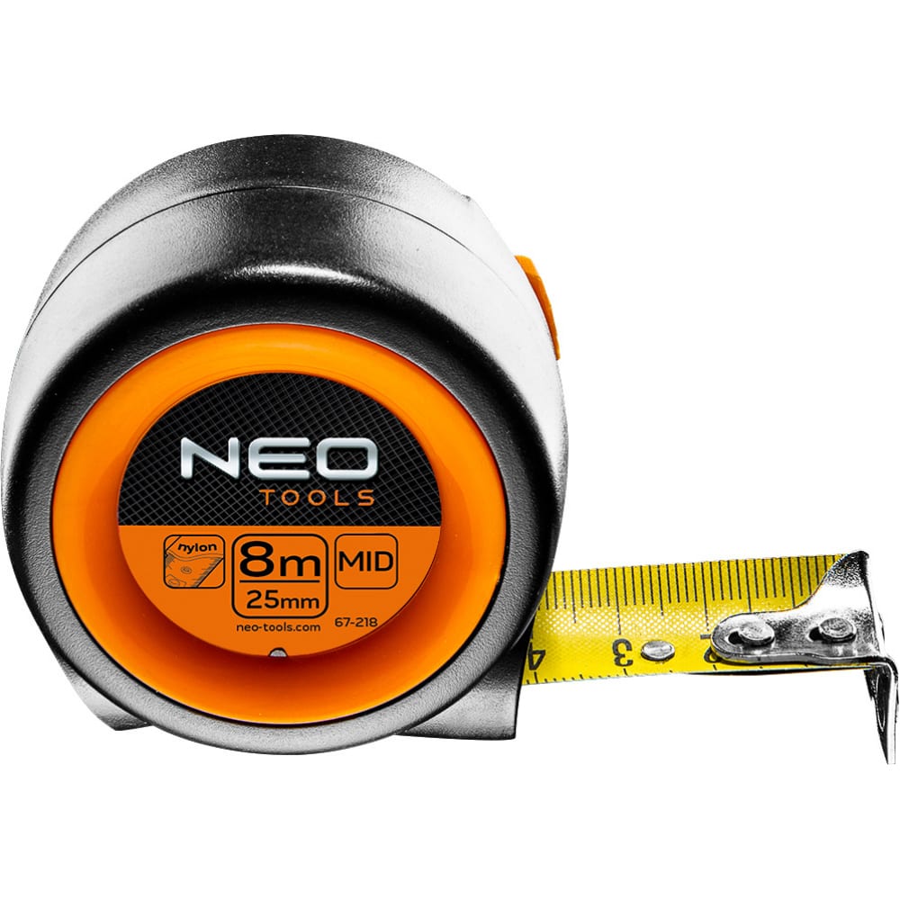 Компактная рулетка NEO Tools рулетка stayer аutolock 2 34126 10 25 с автостопом 10м х 25мм