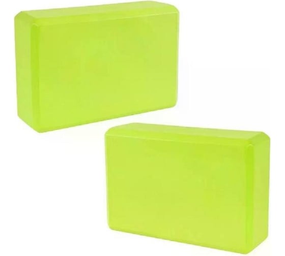 Изображение товара Набор блоков для йоги Nonstopika ZDKblock7.5green 2 шт, зеленый ZDKblock7.5/green
