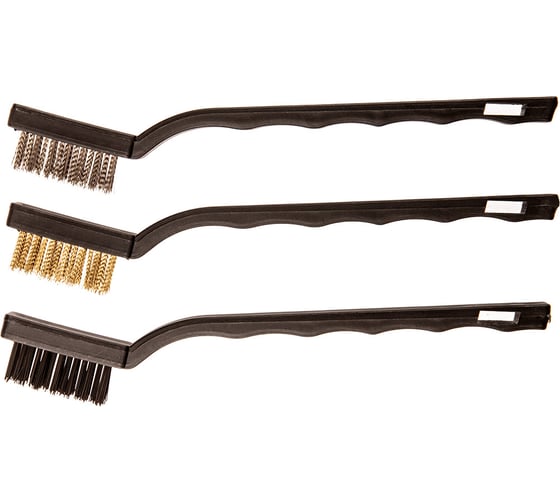 Изображение товара Щетки 180 мм, набор 3 шт., латунь, сталь, нейлон Top Tools 14A618