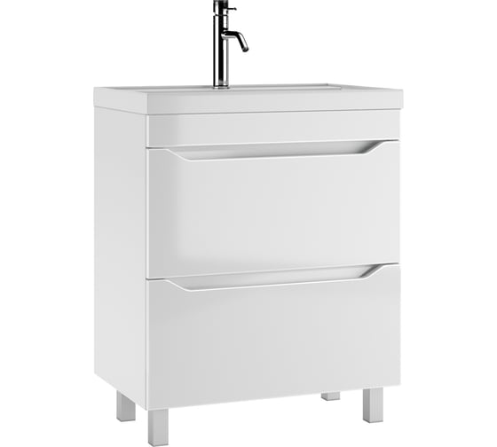 Изображение товара Тумба под умывальник "Bazis 70" Айсберг Ева с двумя ящиками В2 DA5907T