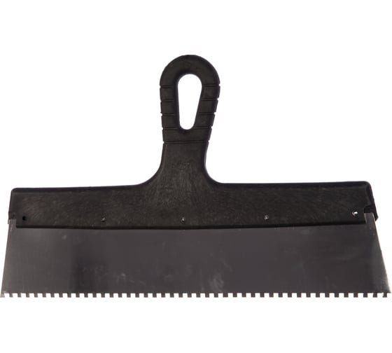 Изображение товара Зубчатый шпатель 350 мм 4х4 мм, нержавеющая сталь, пластиковая ручка MASTER COLOR 30-2355