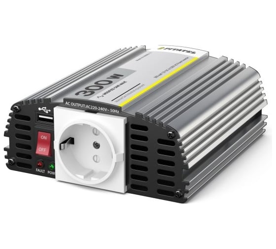 Изображение товара Инвертор Pitatel 12В 300Вт (Max 600Вт) KV-M300U.12