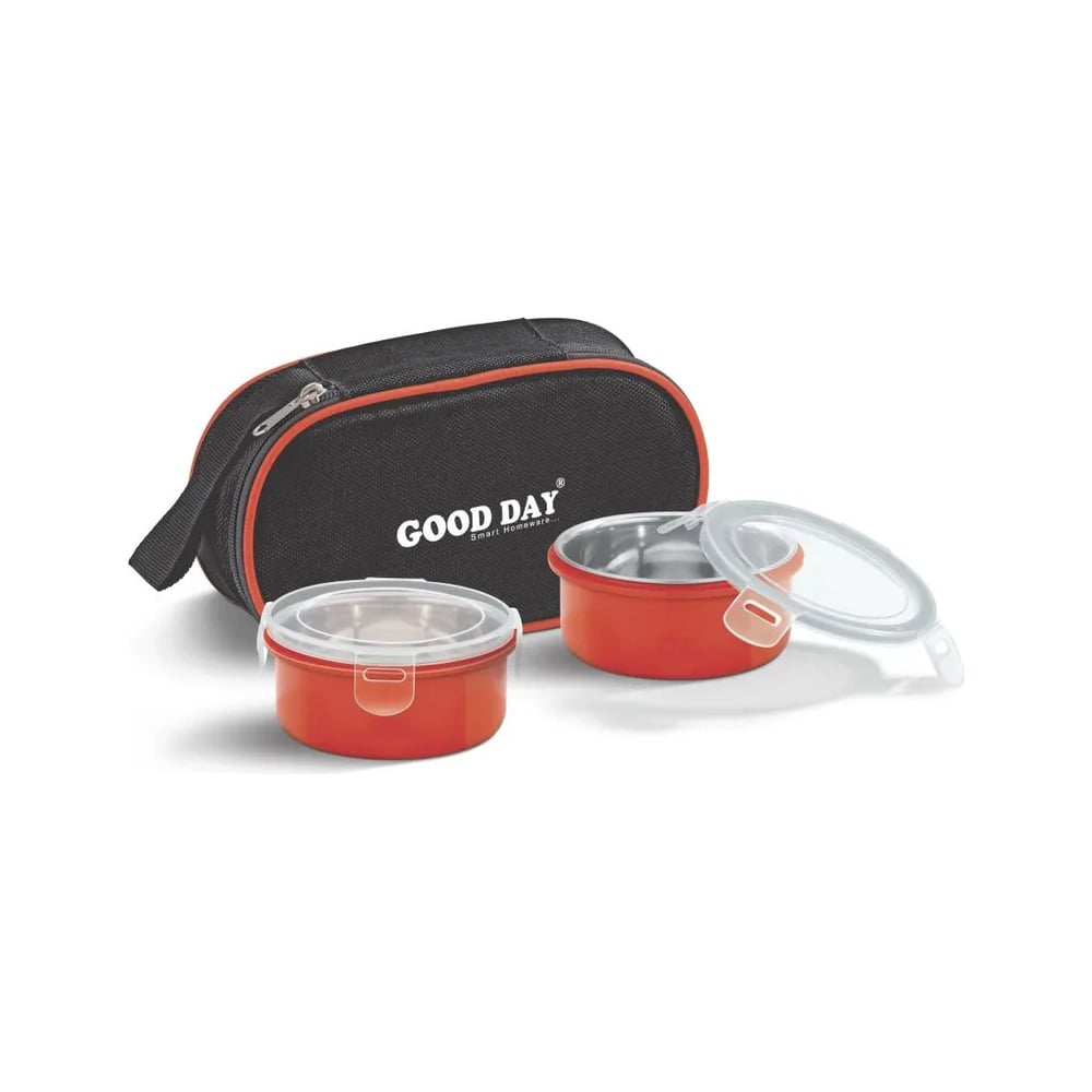 Изображение товара Ланч-бокс GOOD DAY EAT FRESH 2x330 мл Red пластиковый и нержавеющая сталь